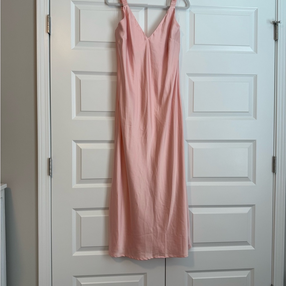 Pink Sleeveless Midi Dress